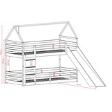 2dekans Stapelbed met Glijbaan 80 x 180 Naturel + GRATIS matrassen | Pleun | Schade onbekend
