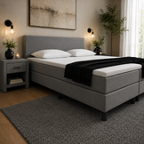 VOORDEELSET Boxspring 140 x 200 Zwart | Inclusief GRATIS Topmatras Koudschuim
