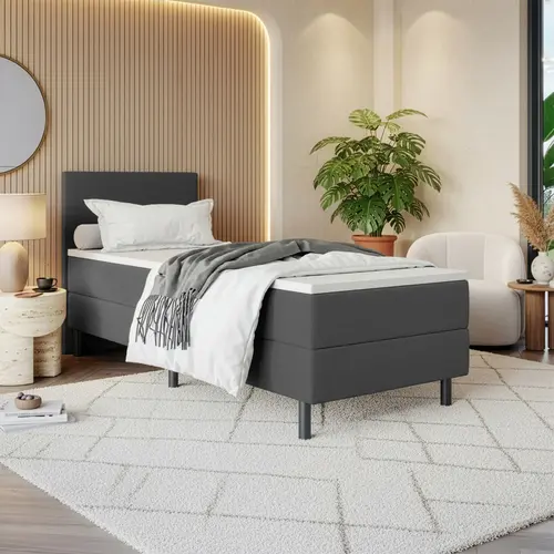 OP=OP Boxspring 80 x 200 - Antraciet | Basic incl. Voetbord