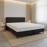 OP=OP Boxspring 160 x 210 - Antraciet | Groot Wit Matras