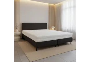 OP=OP Boxspring 160 x 210 - Antraciet | Groot Wit Matras