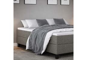 ACTIEDEAL Boxspring Zonder Hoofdbord 200 x 200 - Taupe | Chicago