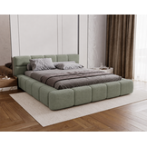 OP=OP Opbergbed Coco 200 x 200 - Stof Lindegroen | Inc. metalen gasdrukveren