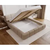 OP=OP Opbergbed 180 x 200 - Skai Beige | GRATIS Koudschuim Matras