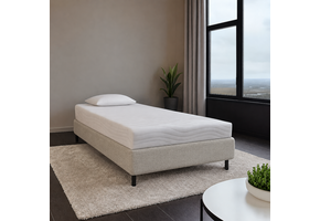 ACTIEDEAL Boxspring Student 120 x 200 - Naturel/Beige | Zonder Hoofdbord