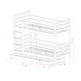 RETOURDEAL Stapelbed 90 x 200 Wit | Luuk (Niet in originele verpakking)