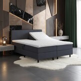 ACTIEDEAL Elektrische Boxspring Basic - 180 x 200 Stof Antraciet | 2x Stevig pocketvering matrassen