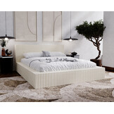 ACTIEDEAL Opbergbed 180 x 200 - Ribstof Creme | Zonder Matras