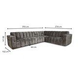 ACTIEDEAL Hoekbank Sara | Velvet Bruin