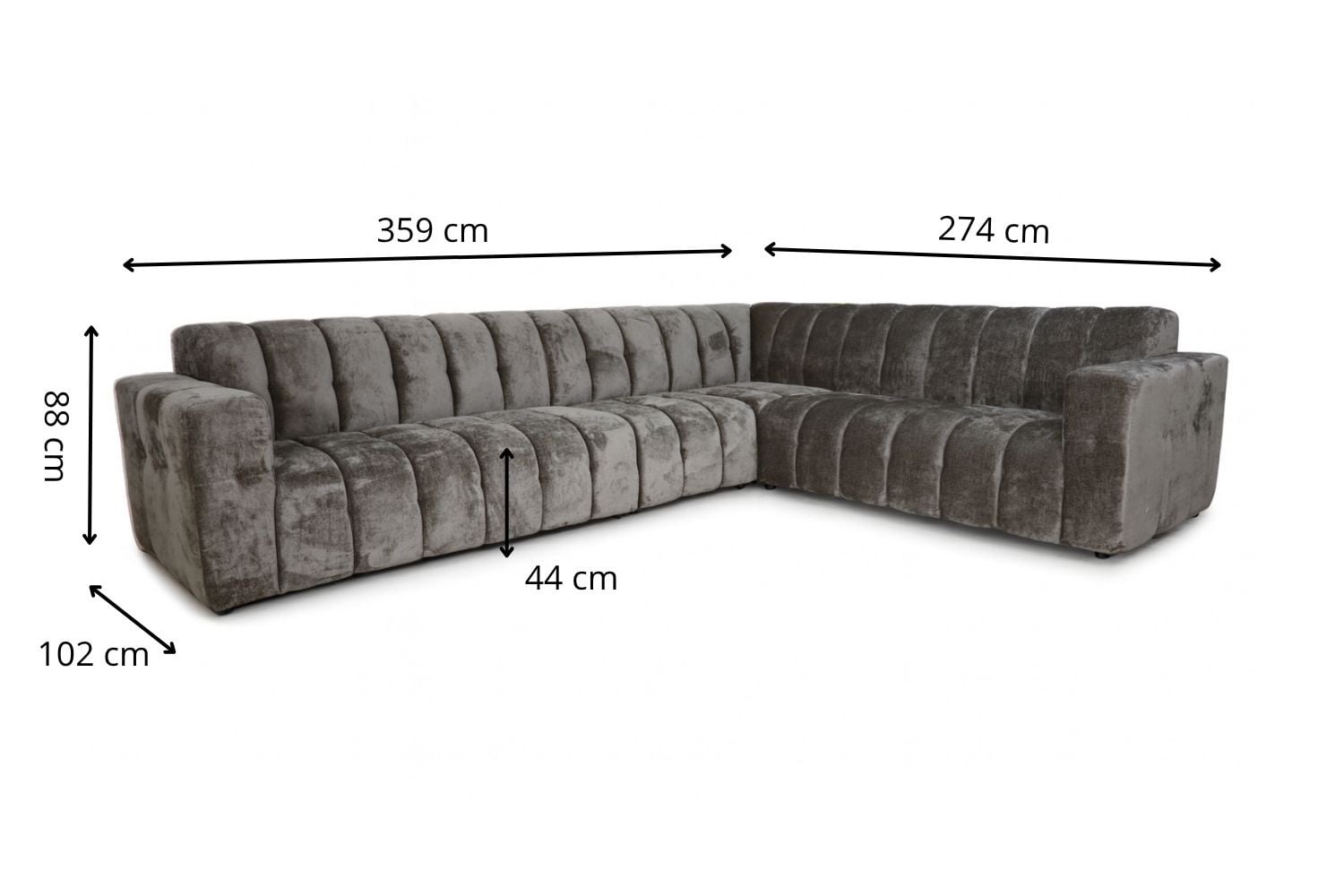 ACTIEDEAL Hoekbank Sara | Stof Ecru
