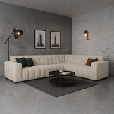 ACTIEDEAL Hoekbank Sara | Stof Ecru