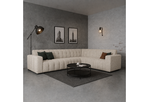 ACTIEDEAL Hoekbank Sara | Stof Ecru