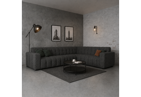 ACTIEDEAL Hoekbank Sara | Stof Antraciet