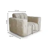 ACTIEDEAL Fauteuil Sara | Stof Antraciet