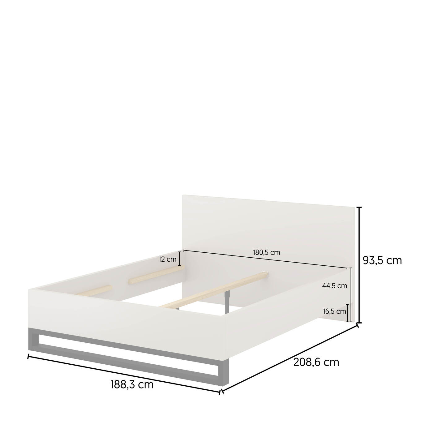 Houten Bed Halmstad - Beige - Bedframe