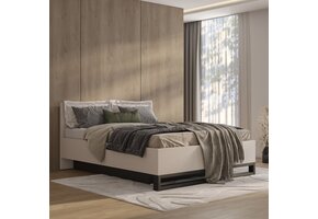 Houten Bed Halmstad - Beige
