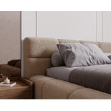RETOURDEAL Opbergbed Coco 160 x 200 - Suede Mosgroen | Zonder Frame/Lattenbodem (Niet in originele verpakking + Kans op stofschade)