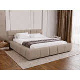 ACTIE Opbergbed 180 x 200 - Velvet Beige | Como | Zonder Matras + incl. Gasdrukvering