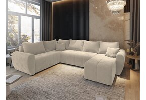 ACTIEDEAL Slaapbank met opbergruimte Max | Beige | U-bank XL Links