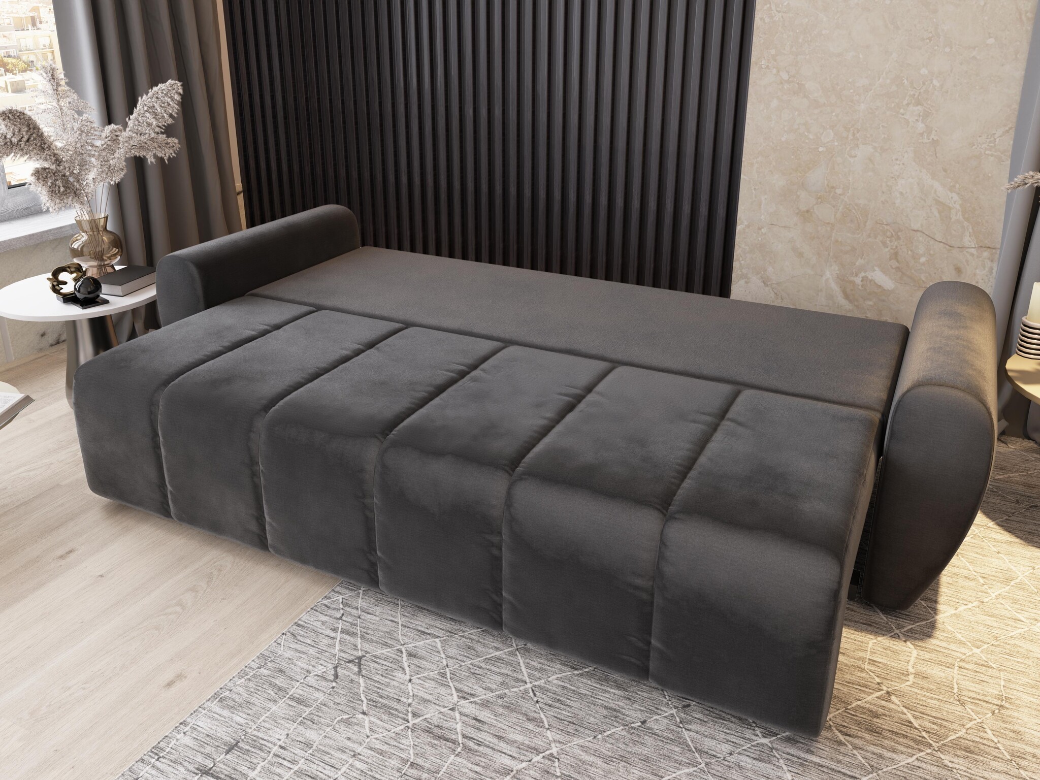 ACTIEDEAL Slaapbank met opbergruimte Max | Beige | Zitbank