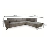ACTIEDEAL Hoekbank Mara | Rechts | Stof Creme