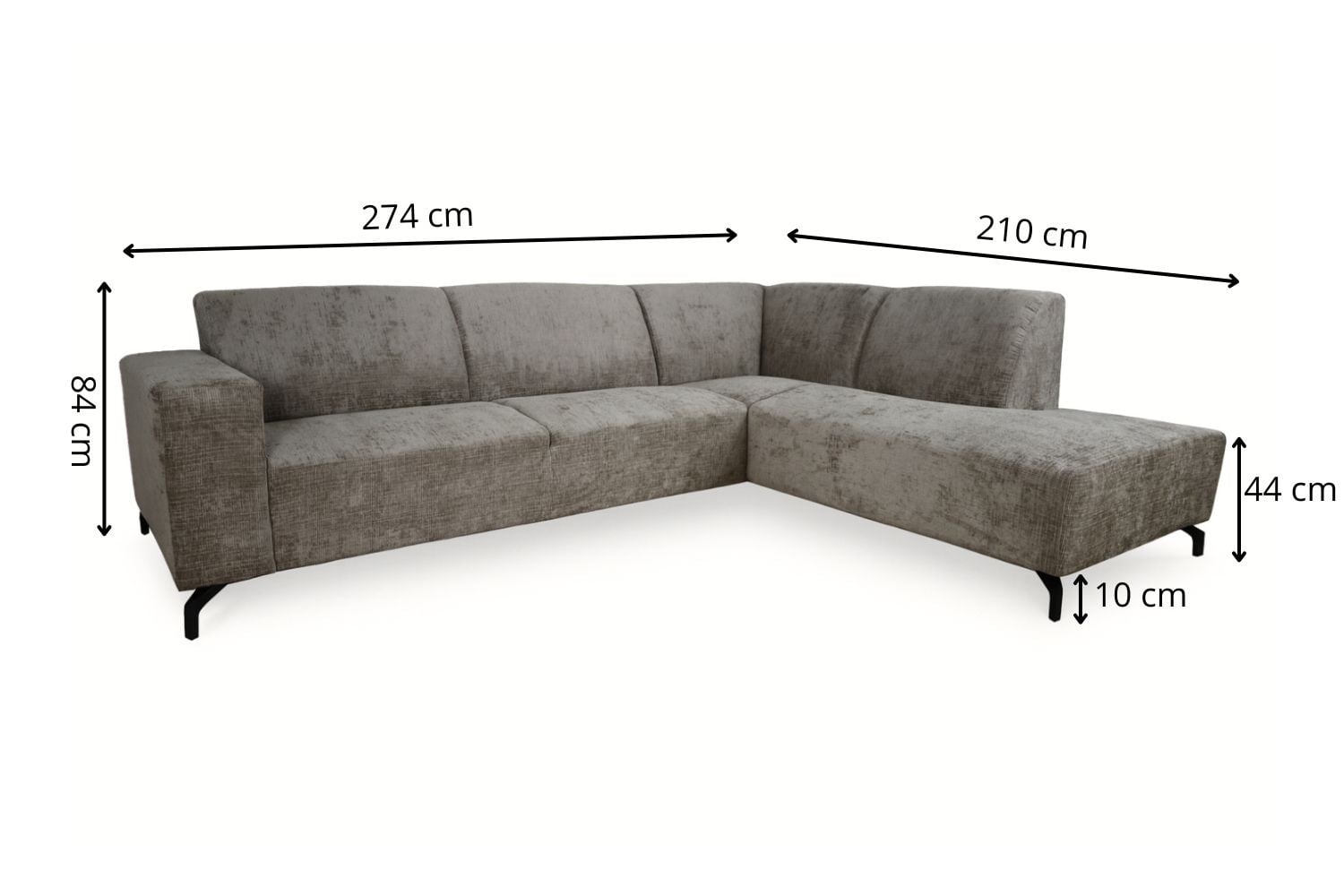 ACTIEDEAL Hoekbank Mara | Rechts | Stof Creme