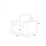 ACTIEDEAL Fauteuil Pom | Ribstof Creme