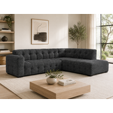 ACTIEDEAL L-Hoekbank Sara | Stof Antraciet