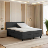 RETOURDEAL Elektrisch Boxspring 180 x 200 Antraciet | Hoofdbord Basic (Niet in originele verpakking + Stofschade aanwezig)