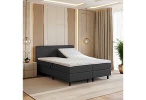 RETOURDEAL Elektrisch Boxspring 180 x 200 Antraciet | Hoofdbord Basic (Niet in originele verpakking + Stofschade aanwezig)