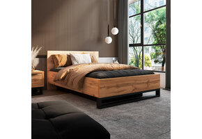 ACTIE Houten Bed Halmstad - 140 x 200 - Wotan Eiken | Zonder Matras