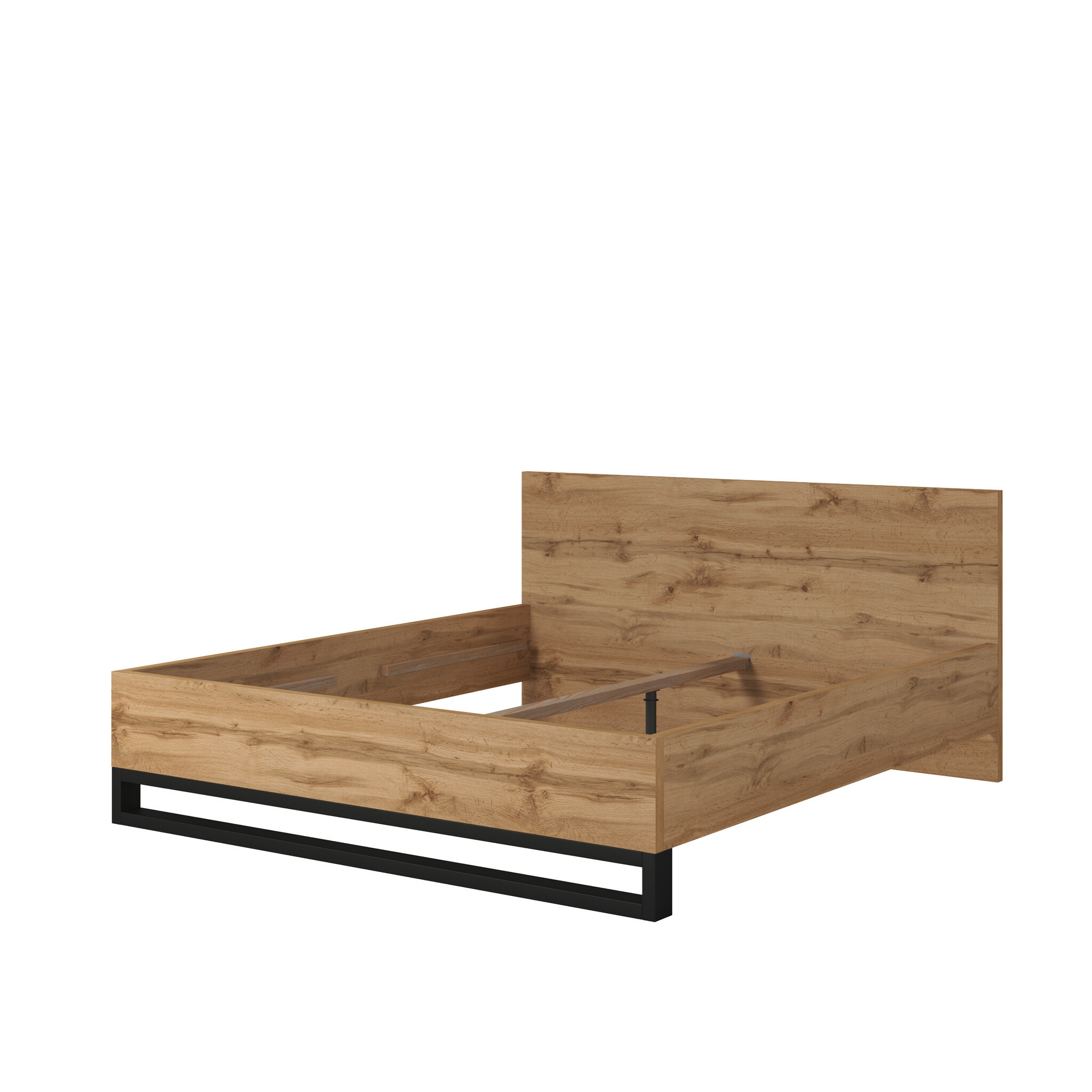 ACTIE Houten Bed Halmstad - 140 x 200 - Wotan Eiken | Zonder Matras