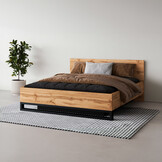 ACTIE Houten Bed met Opbergruimte Halmstad - 180 x 200 - Wotan Eiken | Zonder Matras