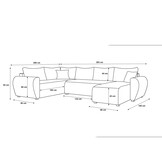 ACTIEDEAL Slaapbank met opbergruimte Max | Beige | U-bank XL Rechts