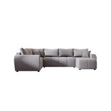 ACTIEDEAL Slaapbank met opbergruimte Max | Beige | U-bank XL Rechts