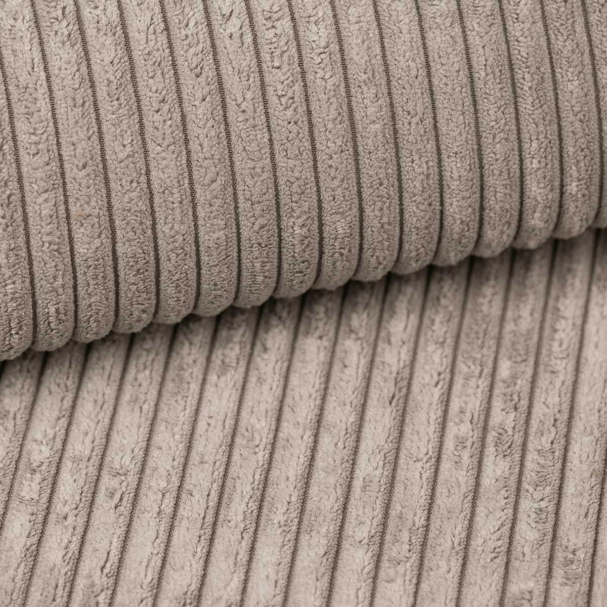 ACTIEDEAL U-bank Ribstof Beige - Slaapbank met opbergruimte - Pim
