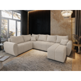 ACTIEDEAL Slaapbank met opbergruimte Max | Beige | U-bank XL Links