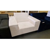 SHOWROOMMODEL Fauteuil Ribstof Crème - Comfortabele Zitstoel - Jakarta (Stevig opnieuw verpakking / Kans op Gebruikssporen)