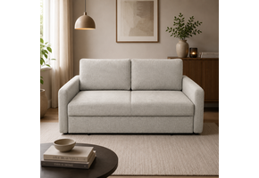 SHOWROOMMODEL Slaapbank 3-zits Singapore Stof Licht Grijs - Uitklapbare Sofa  - z.g.a.n.
