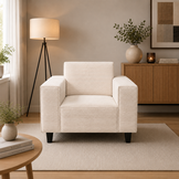 SHOWROOMMODEL Fauteuil Jakarta -Ribstof Crème - Comfortabel - z.g.a.n.