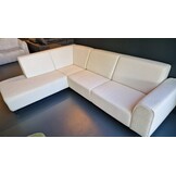 SHOWROOMMODEL Hoekbank Teddystof Creme - Stijvolle hoekbank geschikt voor iedere woonkamer - Dallas (Stevig opnieuw verpakking / Kans op Gebruikssporen)