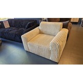 SHOWROOMMODEL Fauteuil Ribstof Crème / Beige - Comfortabele Zitstoel - Helsinki (Stevig opnieuw verpakking / Kans op Gebruikssporen)