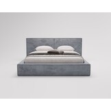 ACTIE Opbergbed 180 x 200 - Suede-look Zwart | Kaila - Zonder Matras + Metaal incl. gasdrukveren
