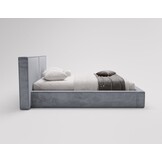 ACTIE Opbergbed 180 x 200 - Suede-look Zwart | Kaila - Zonder Matras + Metaal incl. gasdrukveren