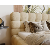 ACTIE Opbergbed 180 x 200 - Teddy stof Zwart | Cato - Zonder Matras + Metaal incl. Gasdrukveren