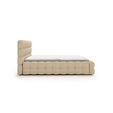ACTIE Opbergbed 180 x 200 - Teddy stof Zwart | Cato - Zonder Matras + Metaal incl. Gasdrukveren