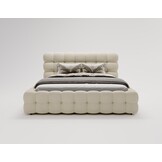 ACTIE Opbergbed 180 x 200 - Teddy stof Zwart | Cato - Zonder Matras + Metaal incl. Gasdrukveren