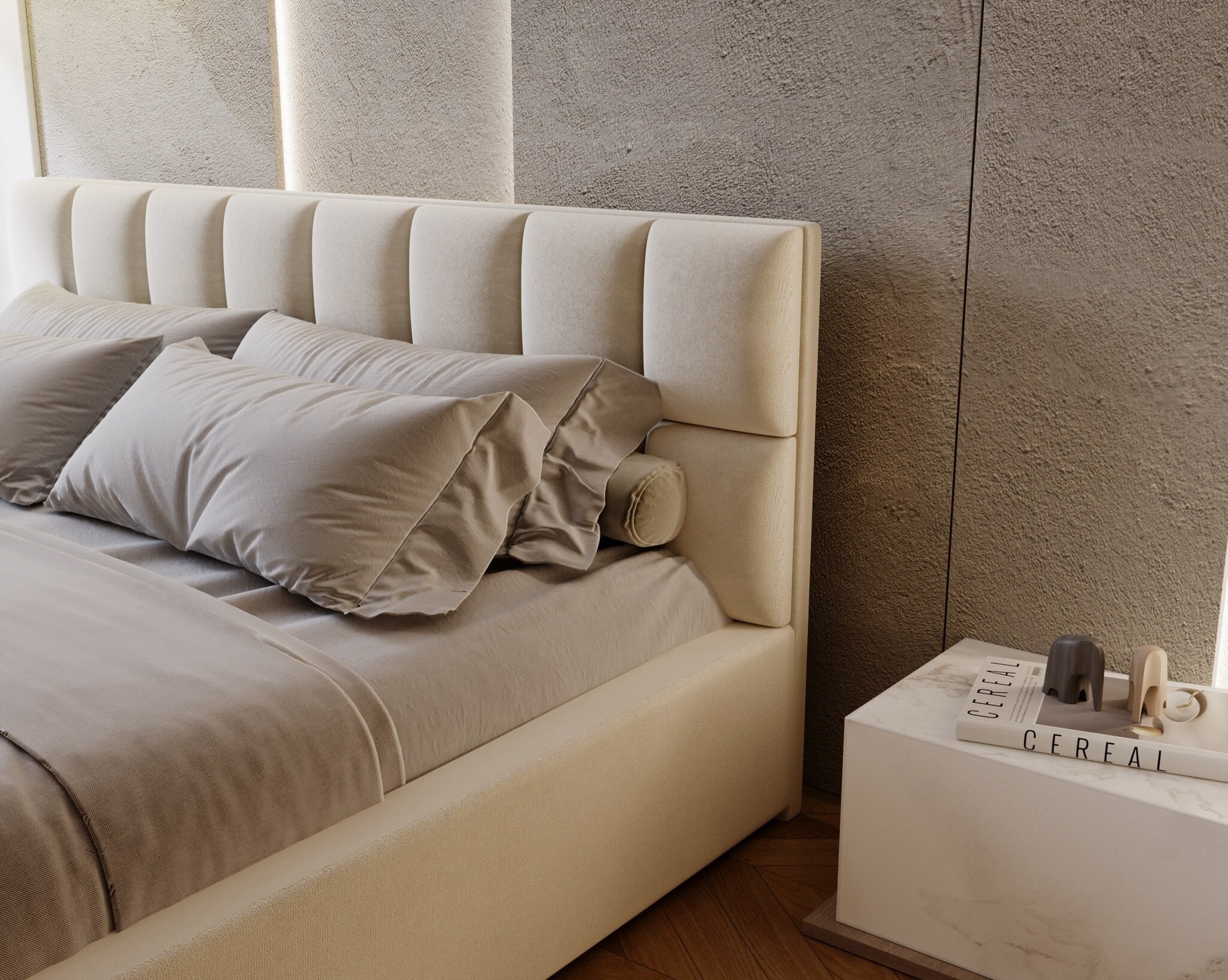 ACTIE Opbergbed 180 x 200 - Teddy stof Zwart | Hudson - Zonder Matras + Hout incl. mechanische veren