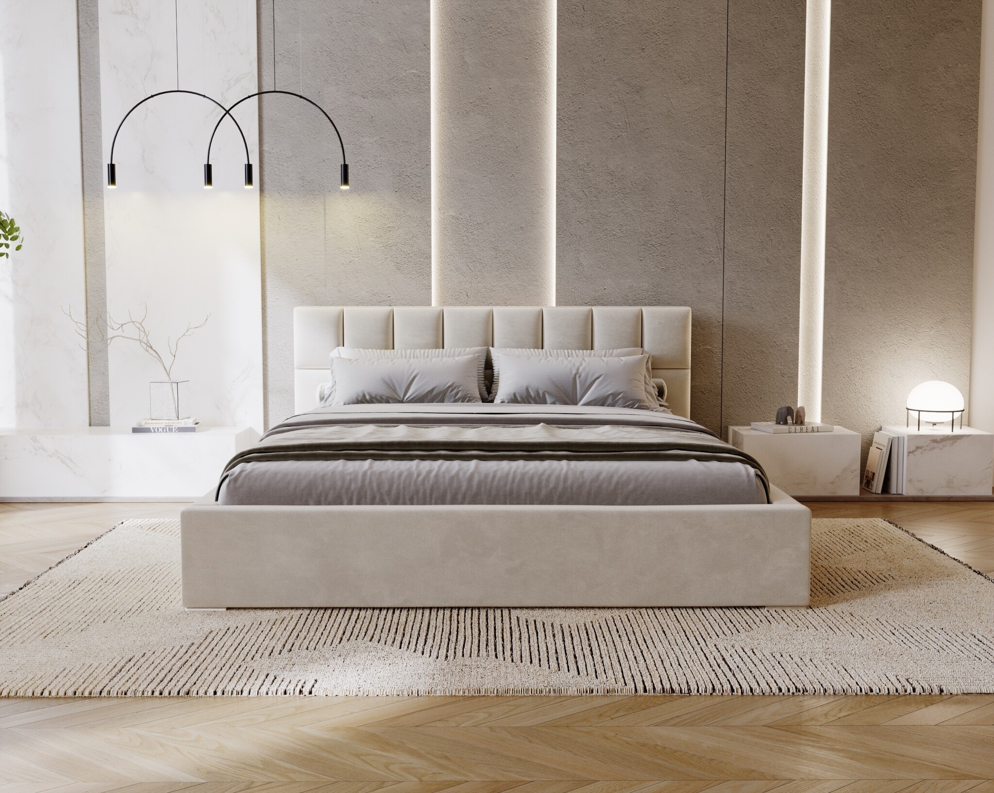 ACTIE Opbergbed 180 x 200 - Teddy stof Zwart | Hudson - Zonder Matras + Hout incl. mechanische veren