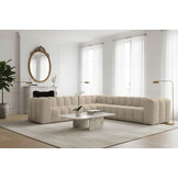 ACTIEDEAL Hoebank Belfast | Naturel/Beige | 6-persoons